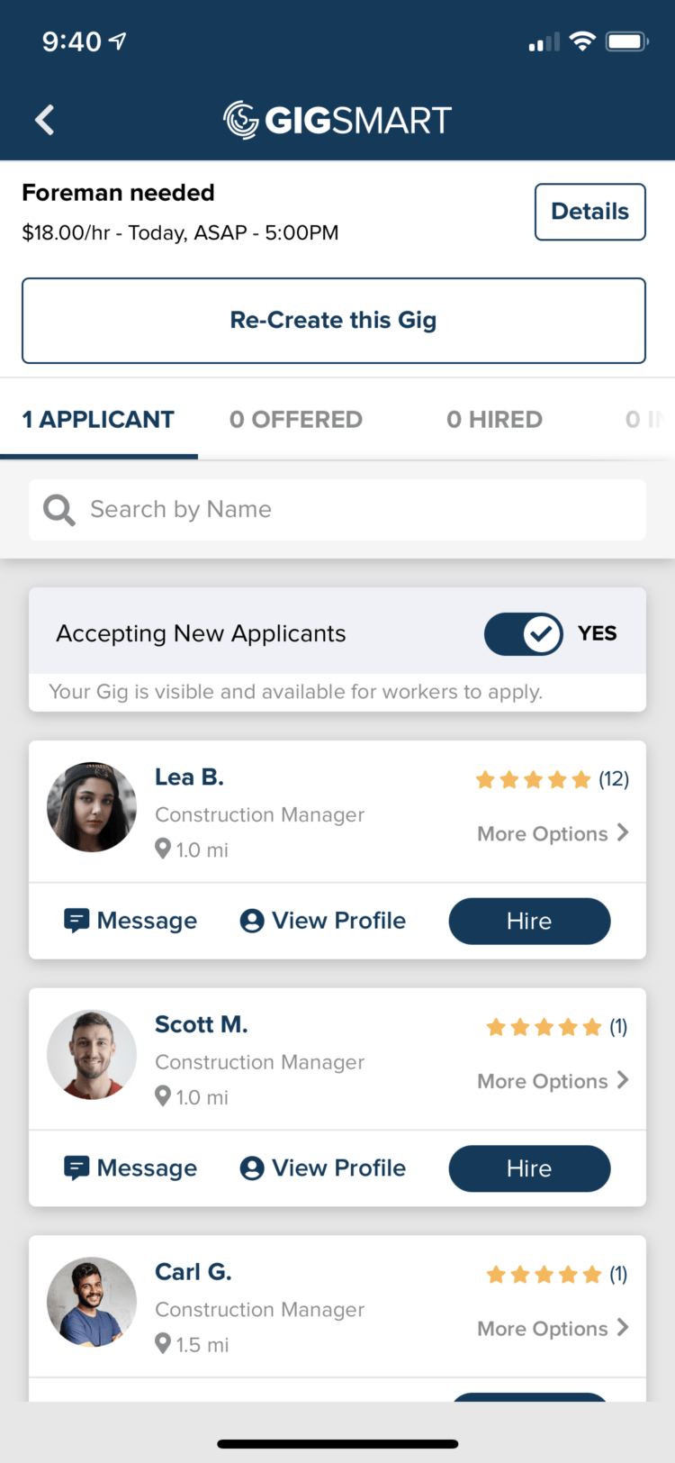 Manage workers from start to finish